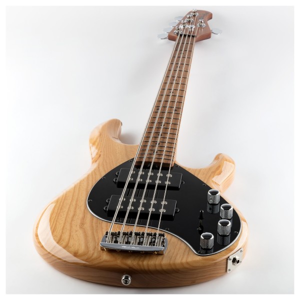 Music Man StingRay Special 5 HH, Classic Natural - angled ahot