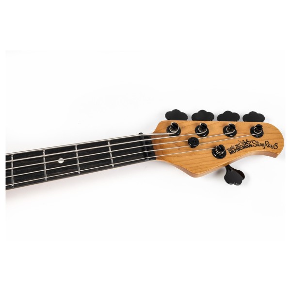 Music Man StingRay Special 5 HH, Mean Blue Burst - headstock