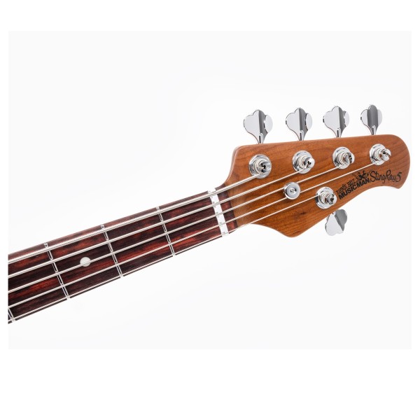 Music Man StingRay Special 5 HH, Violet Sparkle Burst - headstock