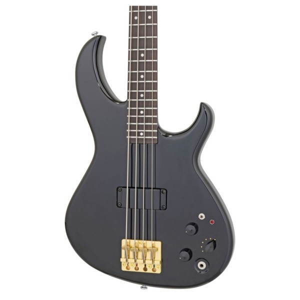 Aria SB CLB Cliff Burton Signature Bass, Black 'n Gold - body