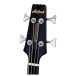 Aria SB CLB Cliff Burton Signature Bass, Black 'n Gold - headstock