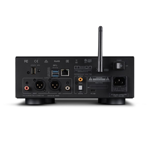Mission 778CDT CD Transport, Black rear 