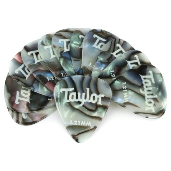 Taylor 80737 Celluloid 351 Picks, 1.21mm, Abalone, 12 Pack