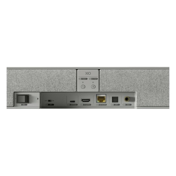 KEF XIO Soundbar, Silver Grey - rear 