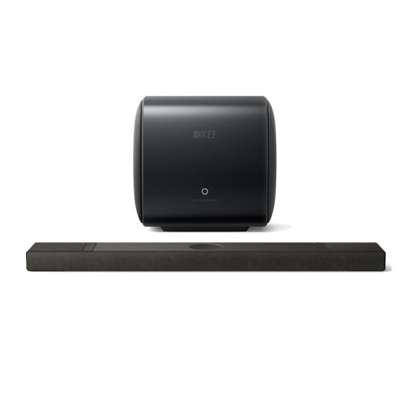 KEF XIO Soundbar and KC62 Subwoofer Bundle, Black with Free KW2 RX Receiver 