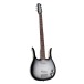 Danelectro Longhorn Baritone Guitar, Black Burst - angled shot