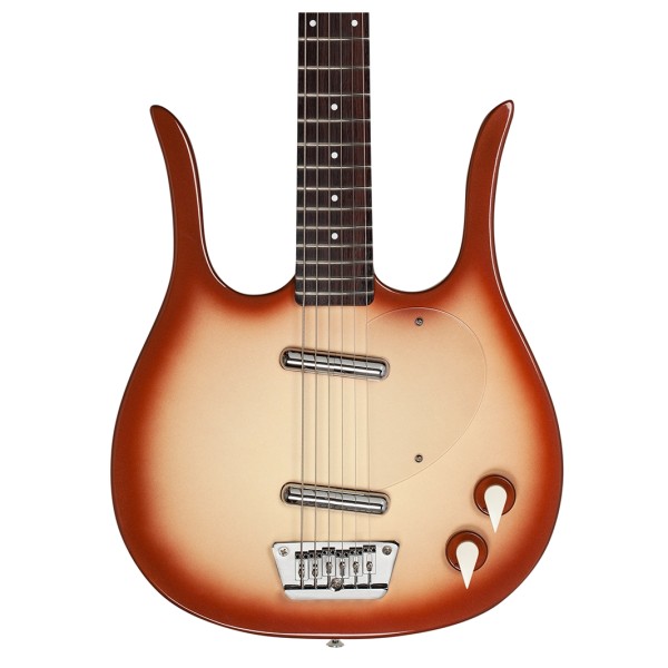 Danelectro Longhorn Baritone Guitar, Copper Burst - body