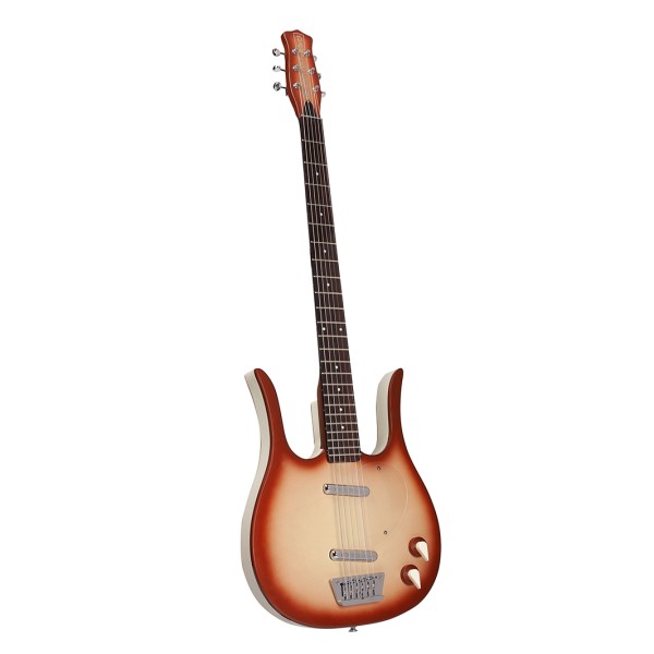 Danelectro Longhorn Baritone Guitar, Copper Burst - angled shot