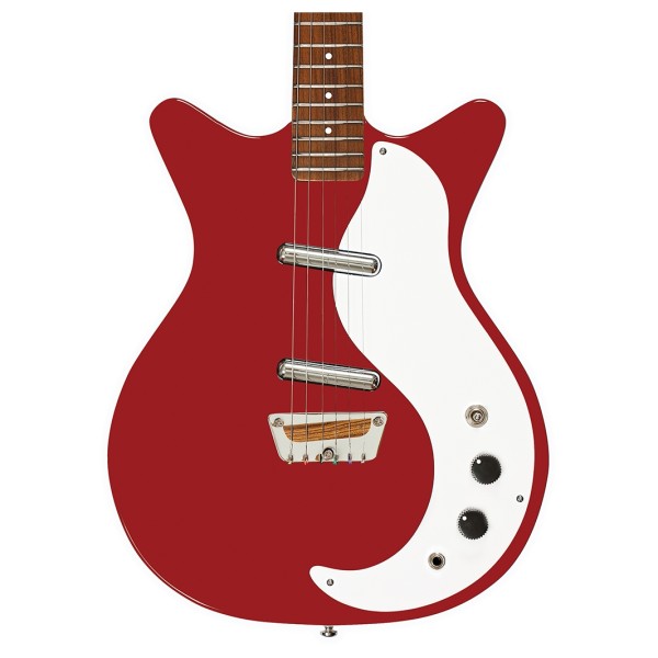 Danelectro Stock 59 Guitar, Vintage Red - body