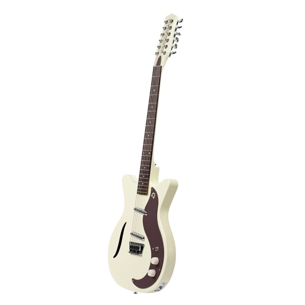 Danelectro Vintage 12-String Guitar, Vintage White - angled shot