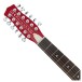 Danelectro Vintage 12-String Guitar, Red Metallic - headstock