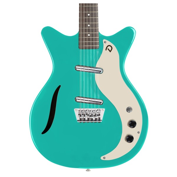 Danelectro Vintage 12 String Guitar, Dark Aqua - body
