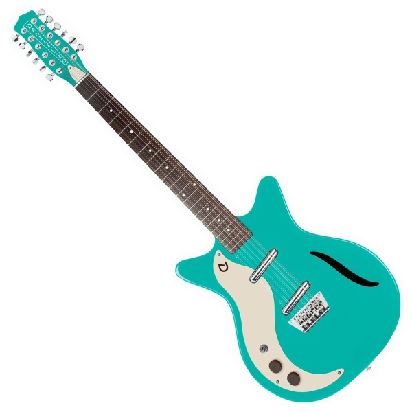 Danelectro Vintage 12 String Guitar Left Handed, Dark Aqua