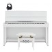 G4M Sonori High Top Digital Piano Polished White, Custom Bundle
