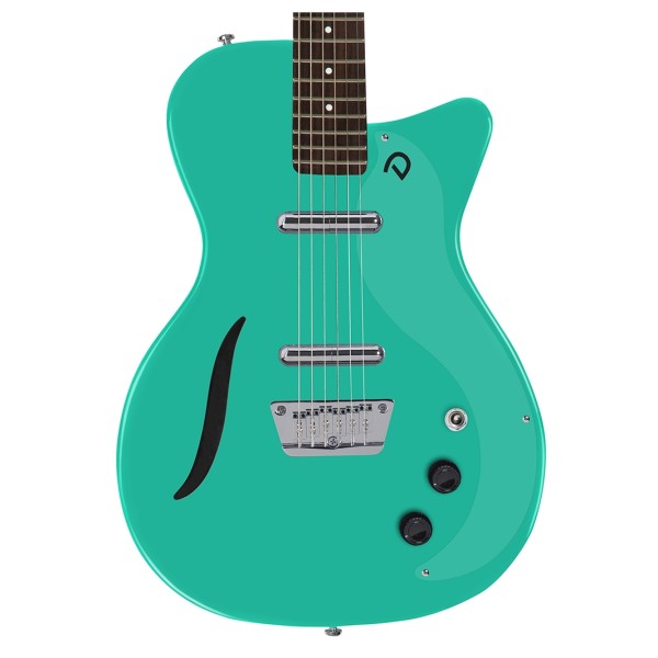 Danelectro Vintage Baritone Guitar, Dark Aqua - body