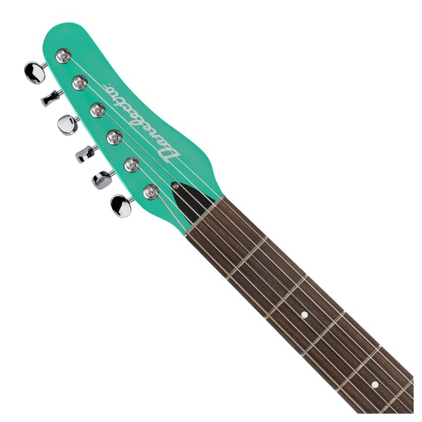 Danelectro Vintage Baritone Guitar, Dark Aqua - headstock
