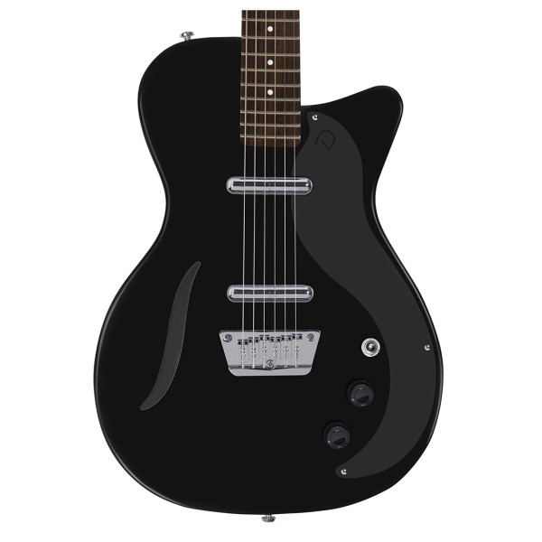 Danelectro Vintage Baritone Guitar, Gloss Black - body