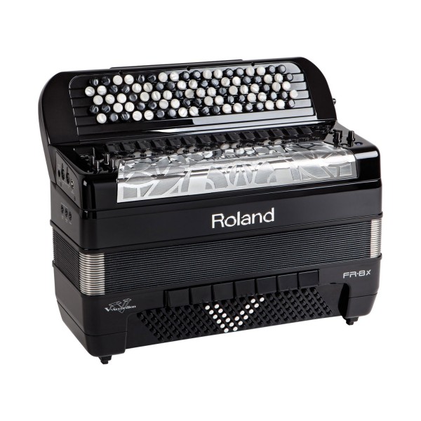 Roland FR-8XB V-Accordion, Button-Type, Black with Bag 3
