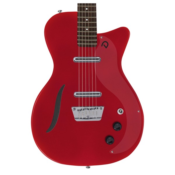 Danelectro Vintage Baritone Guitar, Red Metallic - body