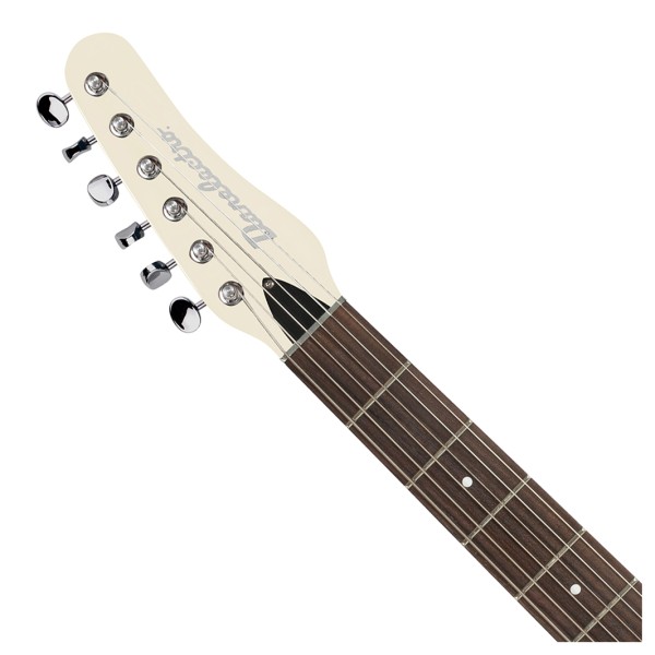 Danelectro Vintage Baritone Guitar, Vintage White - headstock