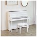 G4M Sonori High Top Digital Piano Polished White, Custom Bundle