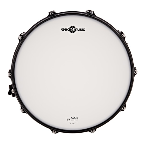 14" x 6.5" Steel Snare, Black by Gear4music