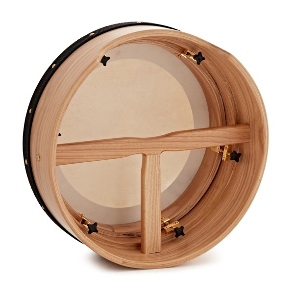 14 x 5" Deluxe Tuneable Bodhran by Gear4music, Ash
