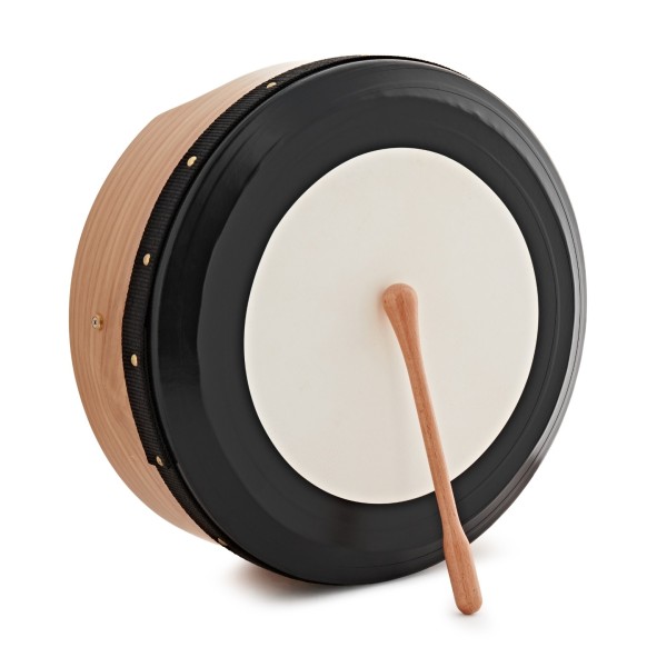 16 x 5" Deluxe Tuneable Bodhran by Gear4music, Ash
