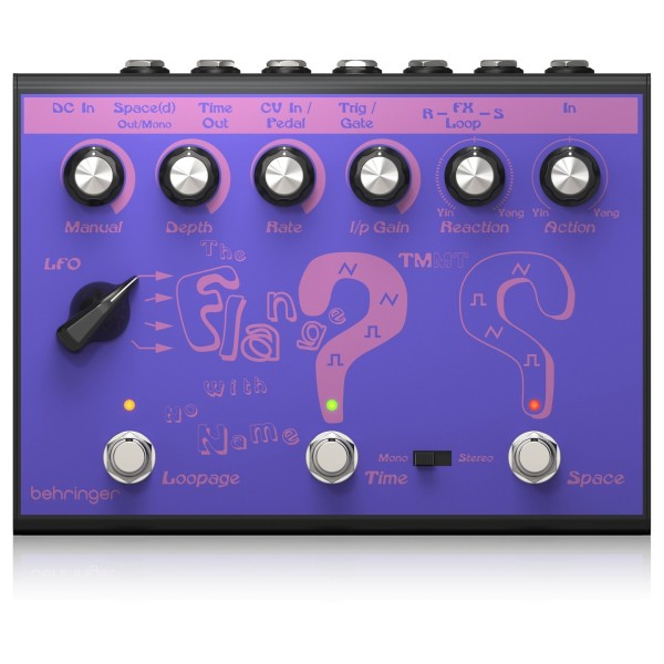 Behringer THE FLANGE WITH NO NAME Flanger Pedal - Top