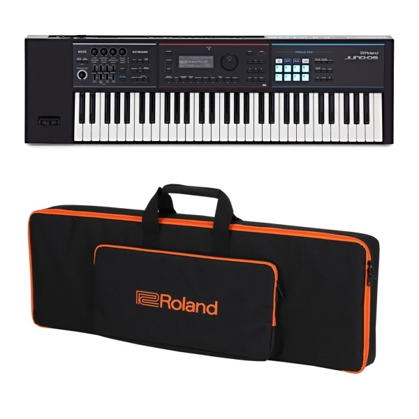 Roland Juno D-6 61 Key Portable Synthesizer with Bag at Gear4music