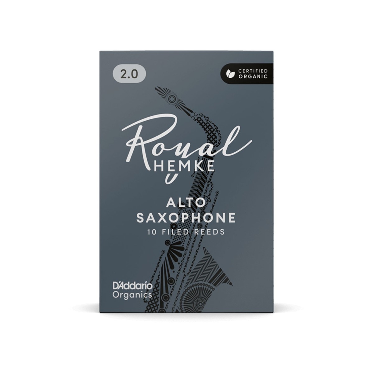 DAddario Royal Hemke Organic Alto Saxophone Reeds 2 (10 Pack)