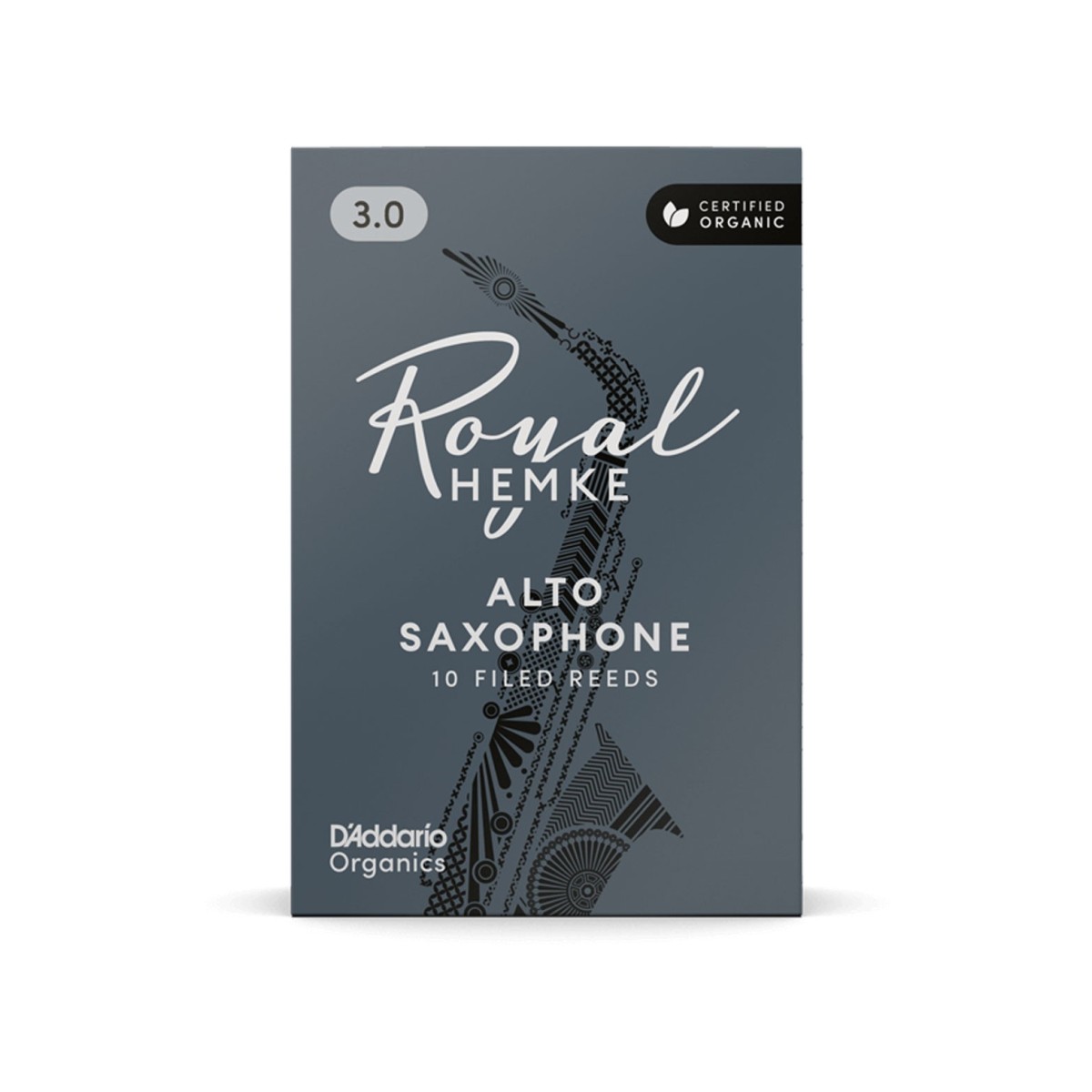 DAddario Royal Hemke Organic Alto Saxophone Reeds 3 (10 Pack)
