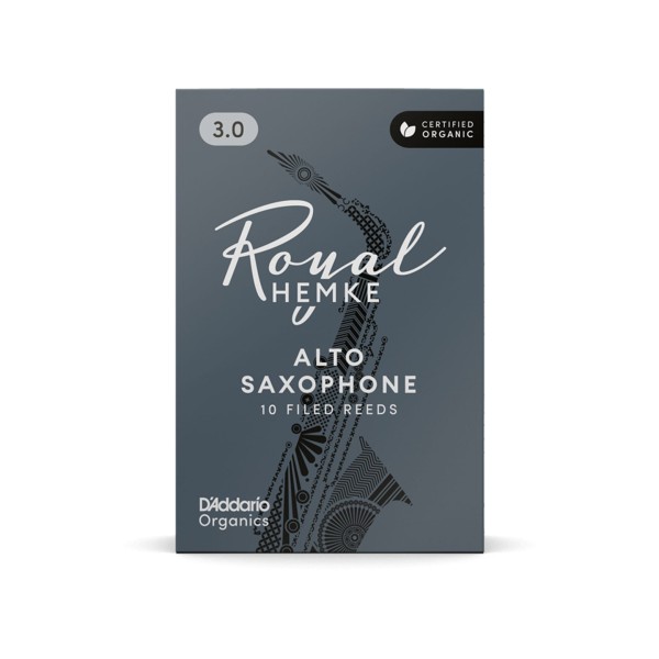 D'Addario Royal Hemke Organic Alto Saxophone Reeds, 3 (10 Pack) 1