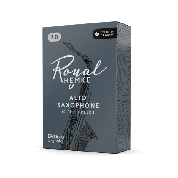 D'Addario Royal Hemke Organic Alto Saxophone Reeds, 3 (10 Pack) 2
