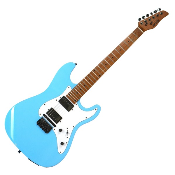 Jamstik Standard MIDI Guitar and Padded Case, Sky Blue with White Pick Guard - Main