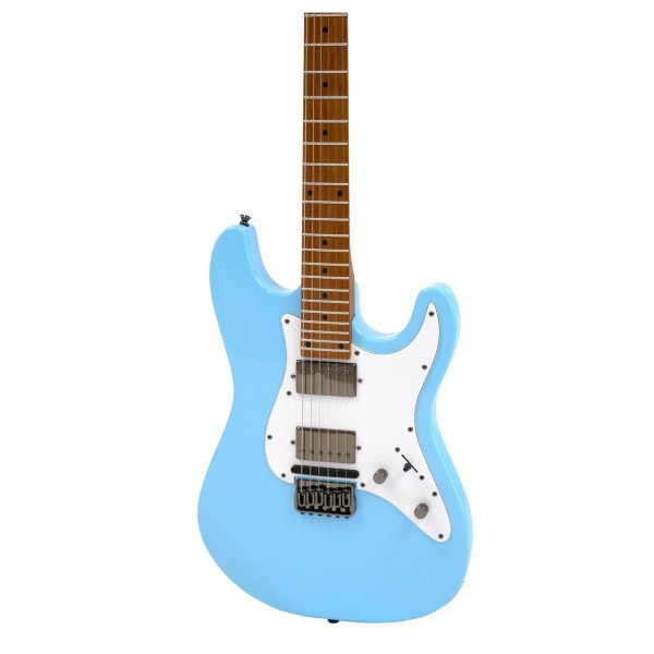 Jamstik Standard MIDI Guitar and Padded Case, Sky Blue with White Pick Guard - Body