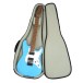 Jamstik Standard MIDI Guitar and Padded Case, Sky Blue with White Pick Guard - Bag Open