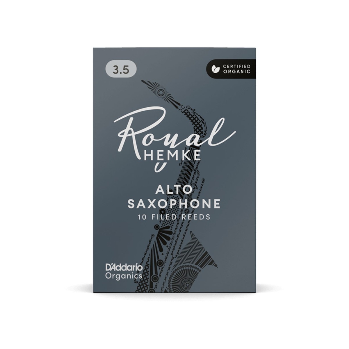 DAddario Royal Hemke Organic Alto Saxophone Reeds 3.5 (10 Pack)