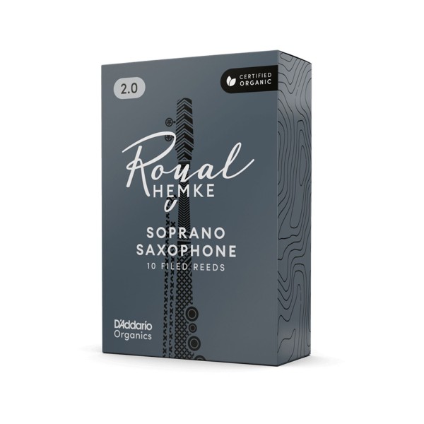 D'Addario Royal Hemke Organic Soprano Saxophone Reeds, 2 (10 Pack) 2