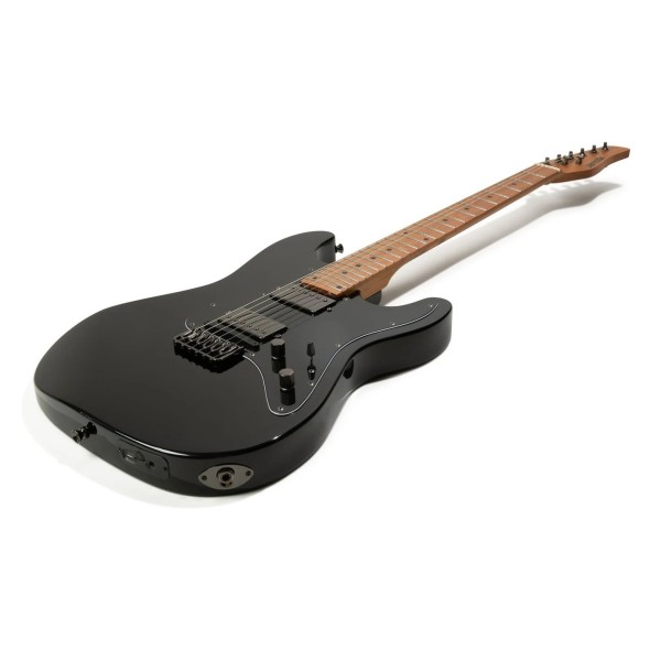 Jamstik Standard MIDI Guitar and Padded Case, Black - Angled