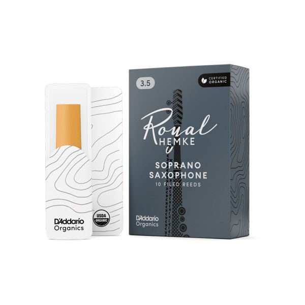 D'Addario Royal Hemke Organic Soprano Saxophone Reeds, 3.5 (10 Pack) 4