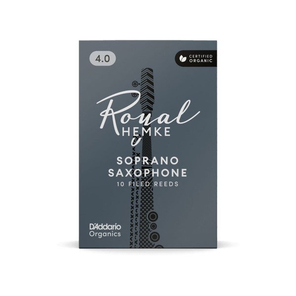 D'Addario Royal Hemke Organic Soprano Saxophone Reeds, 4 (10 Pack) 1