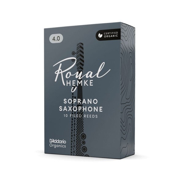 D'Addario Royal Hemke Organic Soprano Saxophone Reeds, 4 (10 Pack) 2