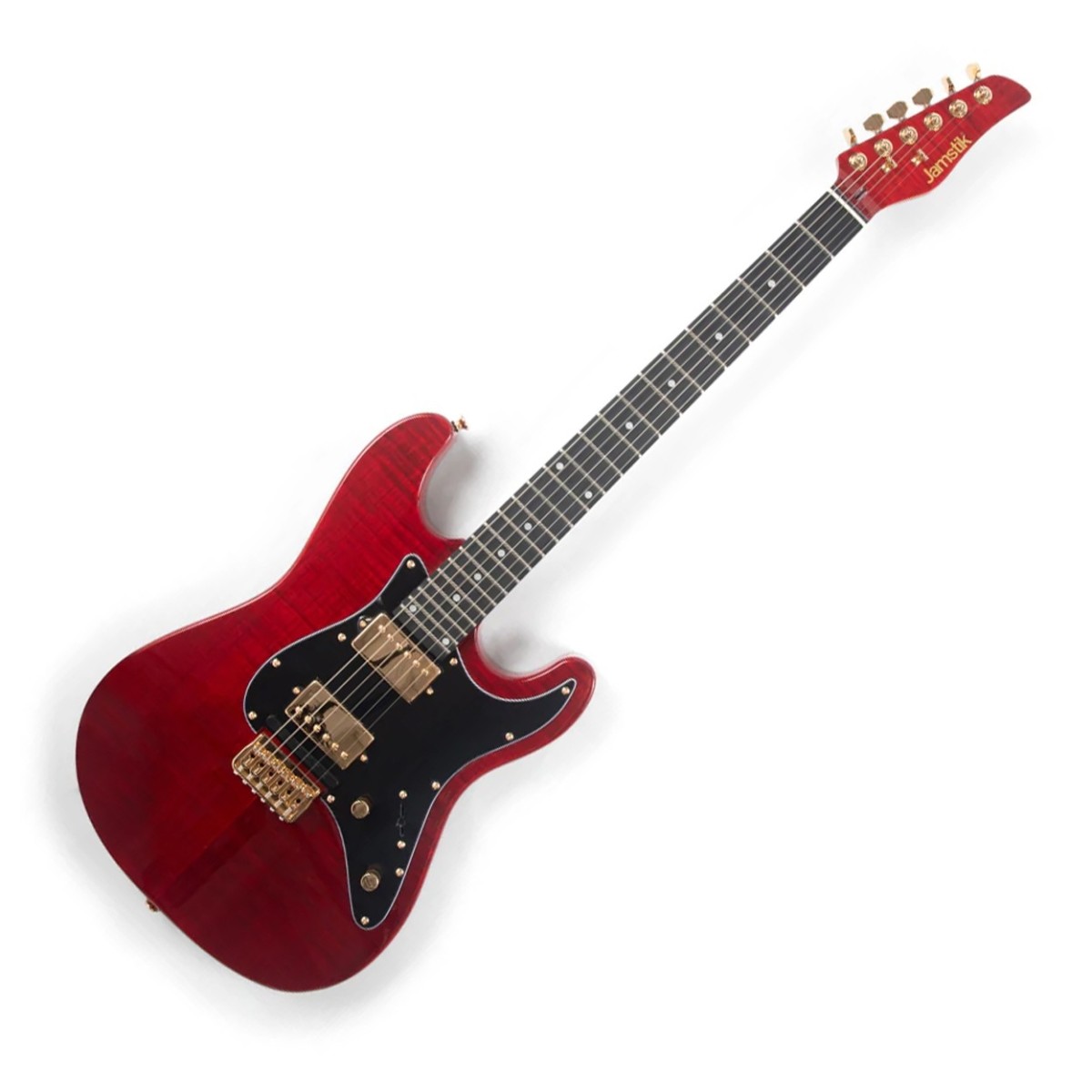 Jamstik Deluxe MIDI Guitar and Hard Case Cherry Burst with Black Pick Guard