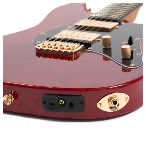 Jamstik Deluxe MIDI Guitar with Case, Cherry Burst - Connections