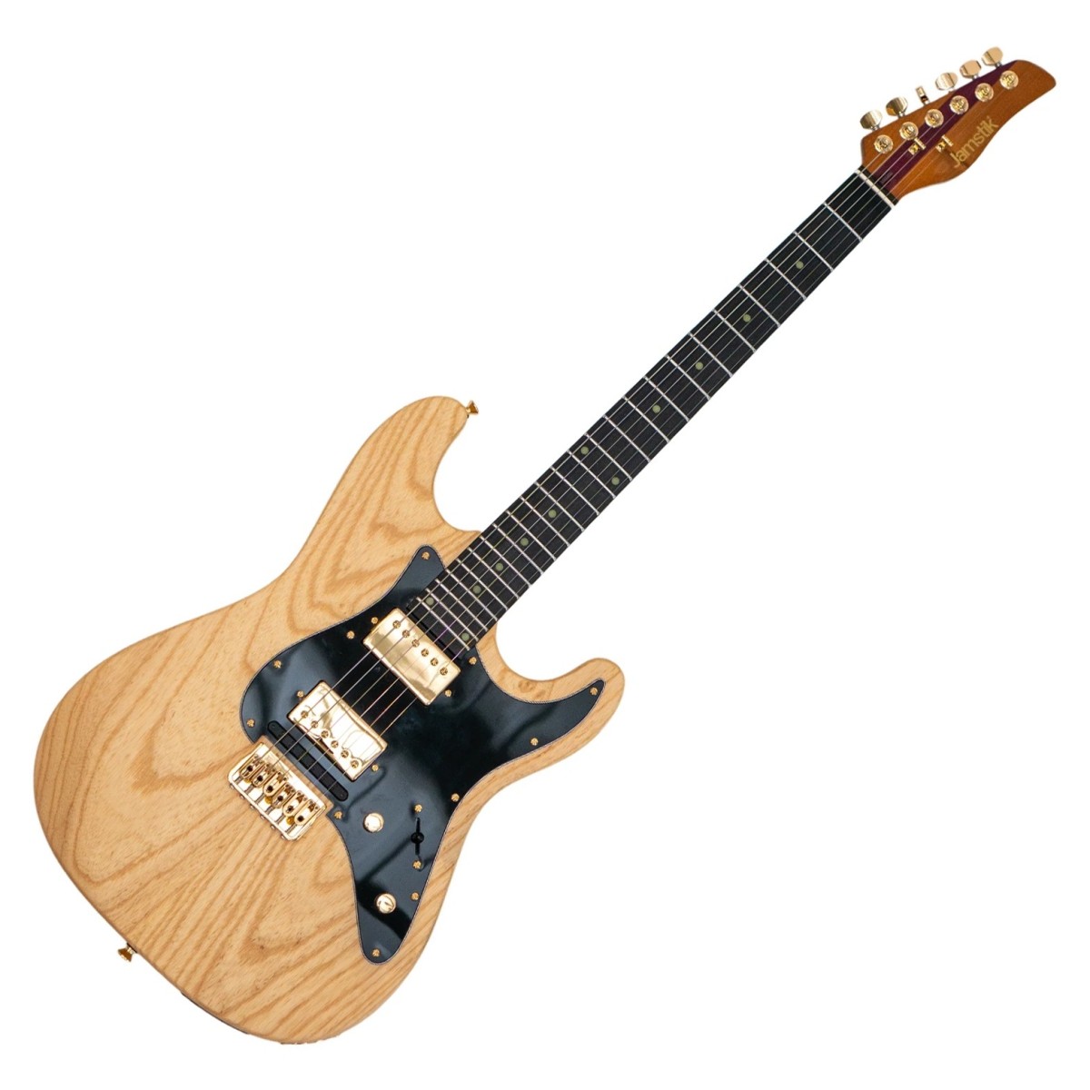Jamstik Deluxe MIDI Guitar and Hard Case Natural Wood with Black Pick Guard