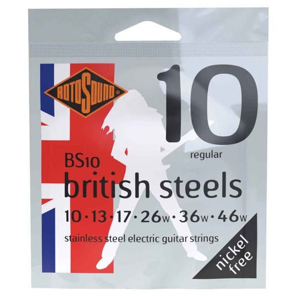 Rotosound BS10 British Steels 10-46 Gauge Electric Guitar Strings