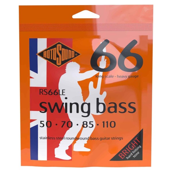 Rotosound RS66LE Stainless Steel Bass Guitar Strings, 50-110