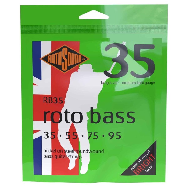 Rotosound RB35 Nickel Bass Guitar Strings, 35-95