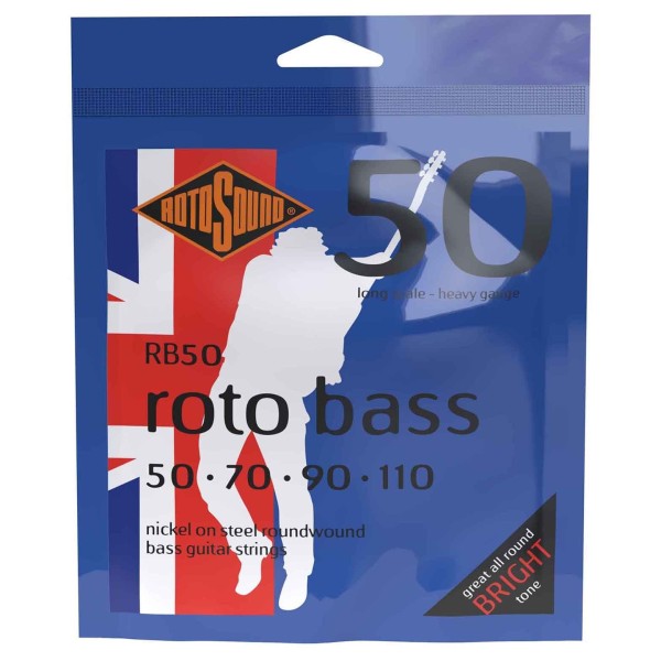 Rotosound RB50 Nickel Bass Guitar Strings, 50-110